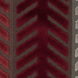 Burgundy and Taupe Geometric Cut Velvet