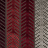 Burgundy and Taupe Geometric Cut Velvet