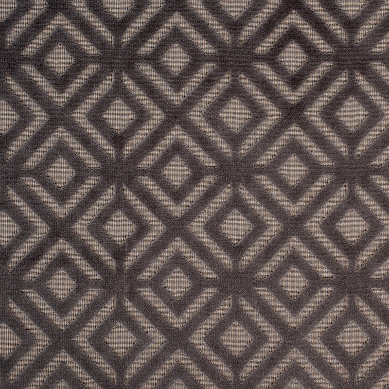 Brown Geometric Cut Velvet