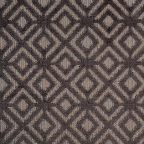 Brown Geometric Cut Velvet