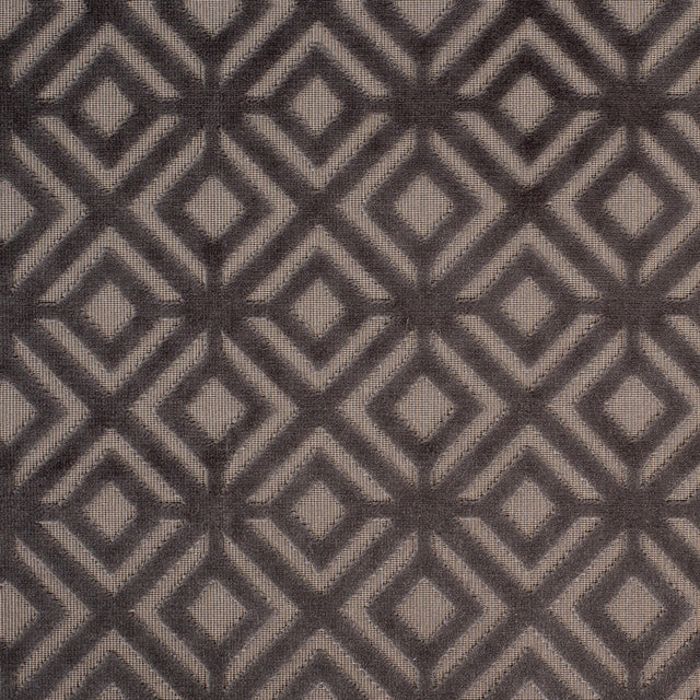 Brown Geometric Cut Velvet