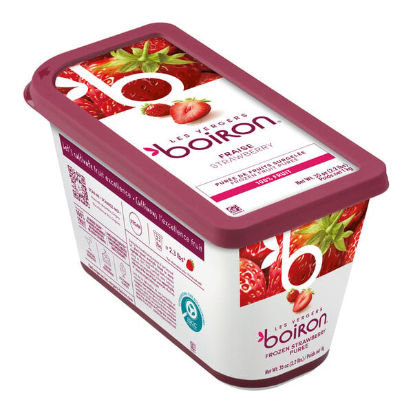 Les Vergers Boiron Strawberry 100% Fruit Puree 2.2 lb.