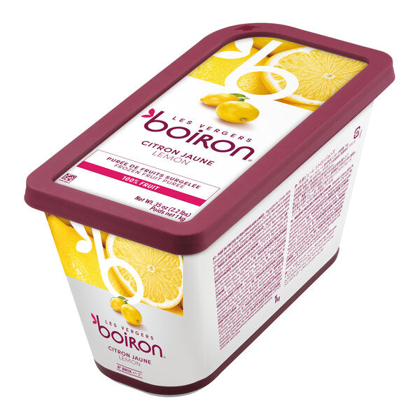 Les Vergers Boiron Lemon 100% Fruit Puree 2.2 lb. - 6/Case
