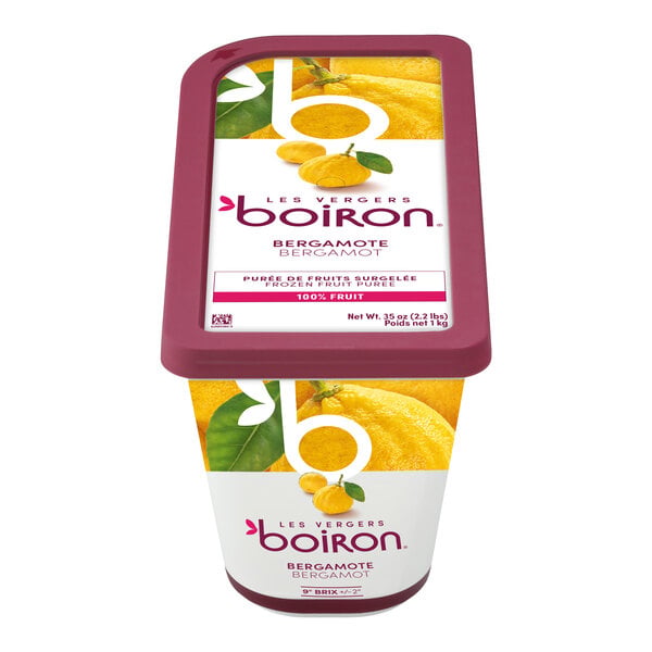 Les Vergers Boiron Bergamot 100% Fruit Puree 2.2 lb. - 3/Case