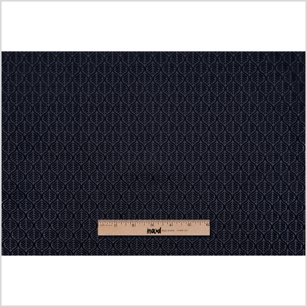 Black Geometric Cut Velvet