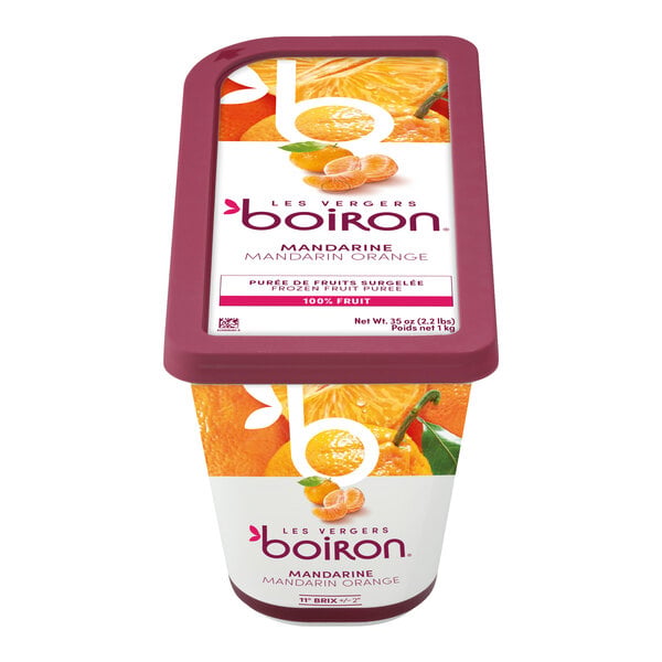 Les Vergers Boiron Mandarin Orange 100% Fruit Puree 2.2 lb. - 6/Case