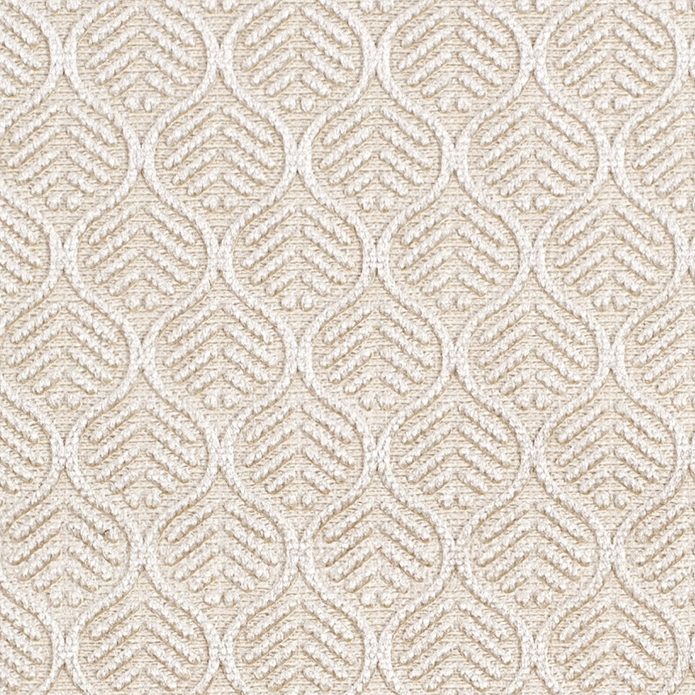 Beige Geometric Cut Velvet