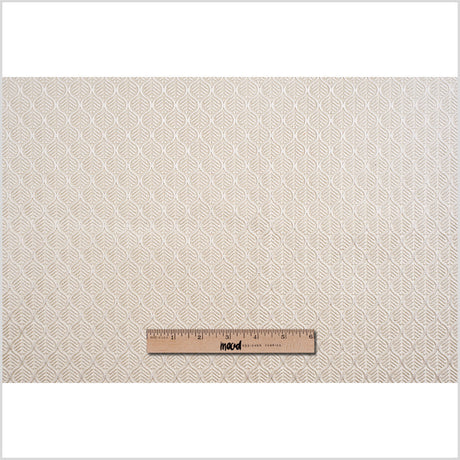 Beige Geometric Cut Velvet