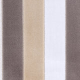 Beige and Gray Striped Velvet