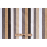 Beige and Gray Striped Velvet