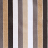 Beige and Gray Striped Velvet