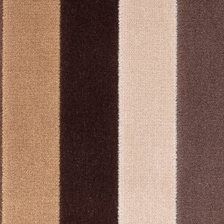 Tan and Brown Striped Velvet
