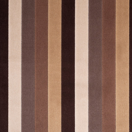 Tan and Brown Striped Velvet