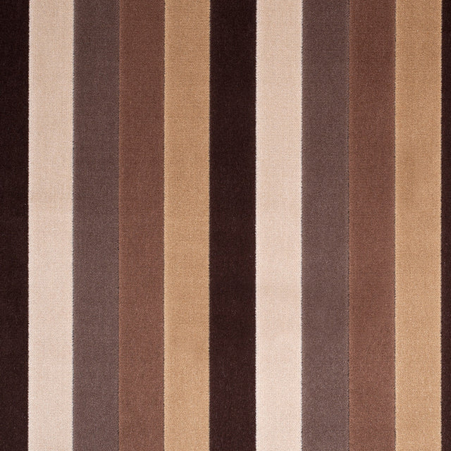 Tan and Brown Striped Velvet