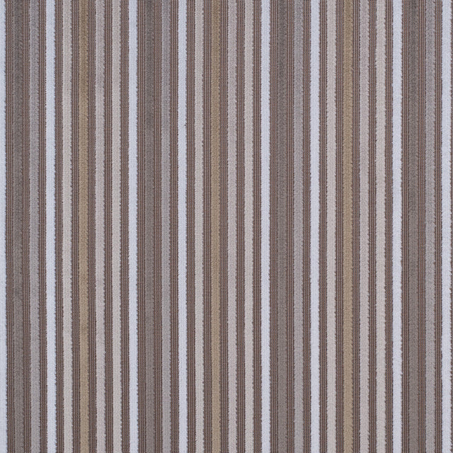 Beige and Ivory Striped Velvet