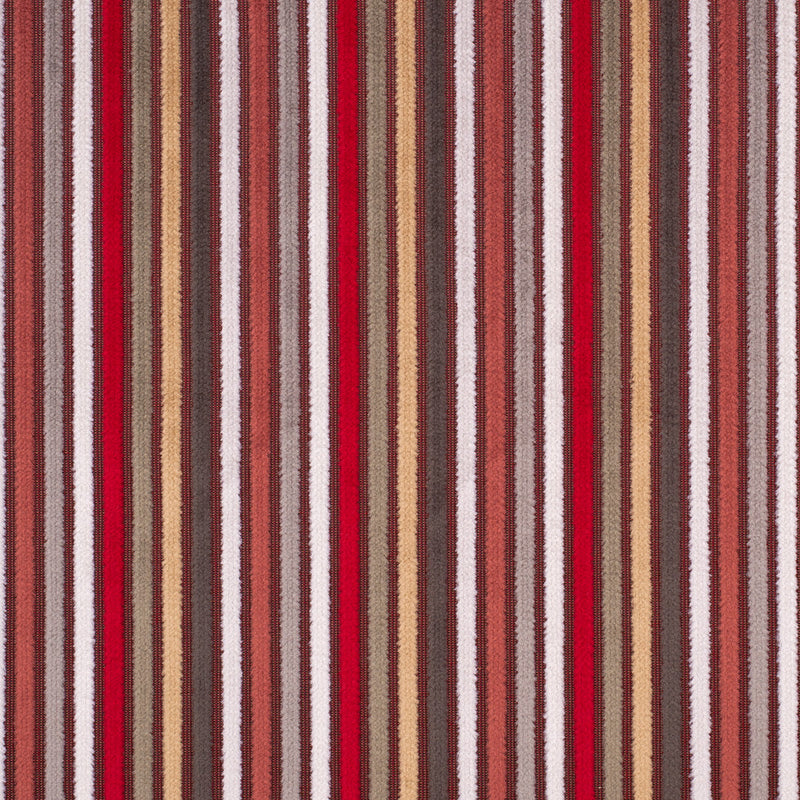 Multicolor Red Striped Velvet