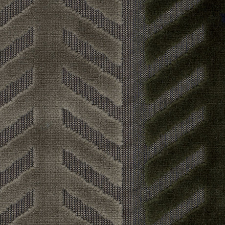 Brown and Green Geometric Cut Velvet