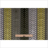 Brown and Green Geometric Cut Velvet