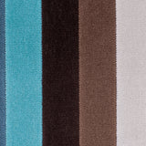 Brown and Aqua Striped Velvet