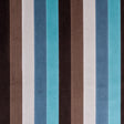 Brown and Aqua Striped Velvet