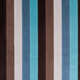 Brown and Aqua Striped Velvet