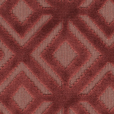 Rust Geometric Cut Velvet