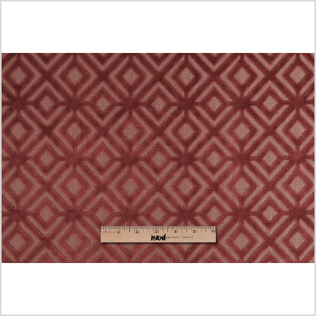 Rust Geometric Cut Velvet