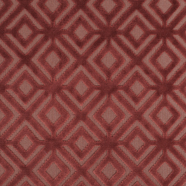 Rust Geometric Cut Velvet