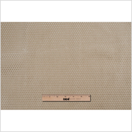 Warm Beige Dotted Cut Velvet