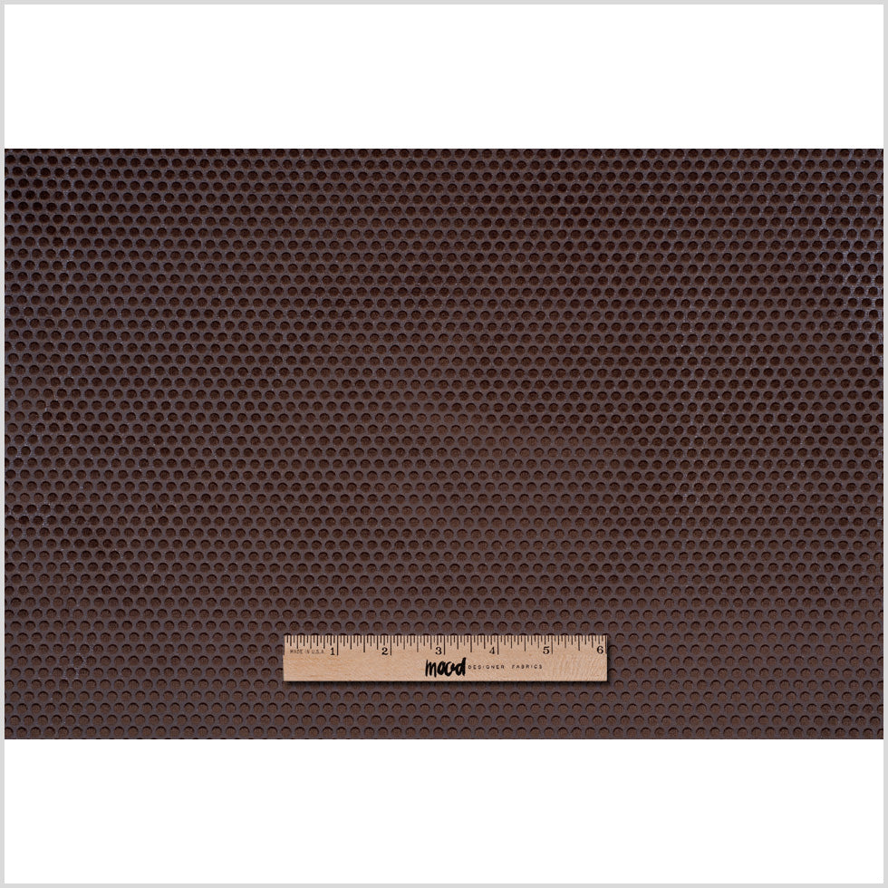 Brown Dotted Cut Velvet