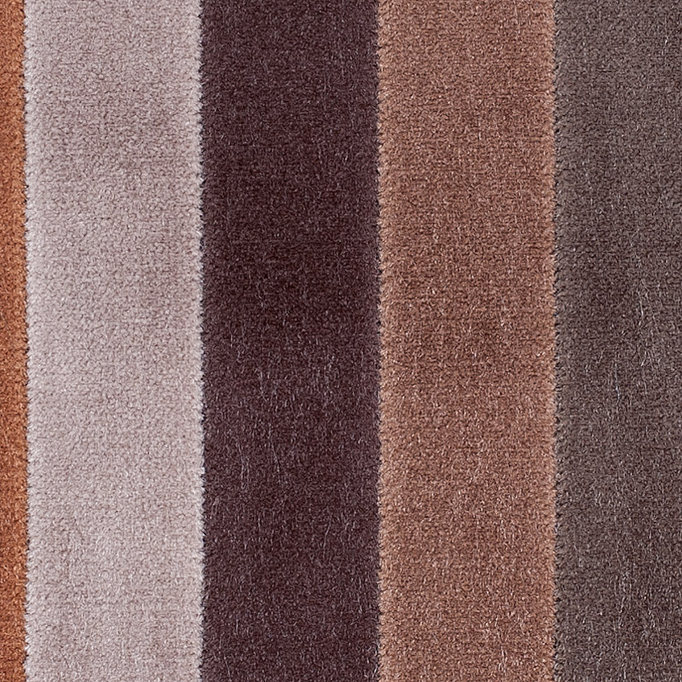 Dark Earth Tones Striped Velvet