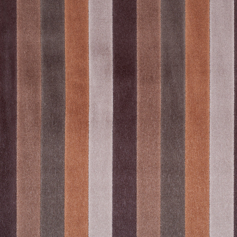 Dark Earth Tones Striped Velvet