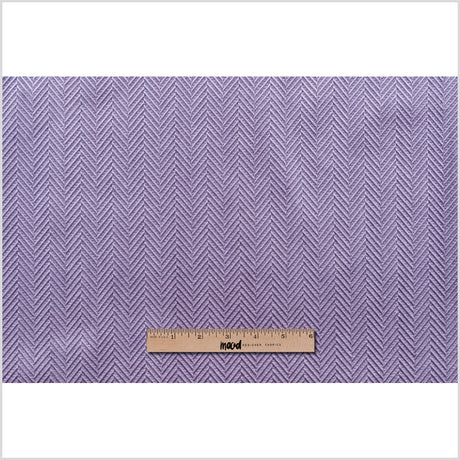 Iced Lilac Herringbone Cut Velvet