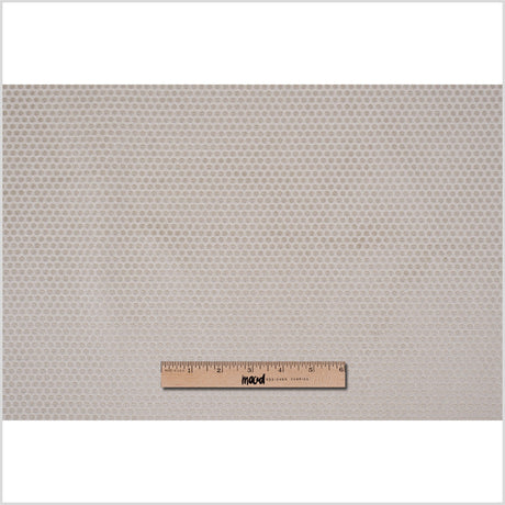 Pale Khaki Dotted Cut Velvet