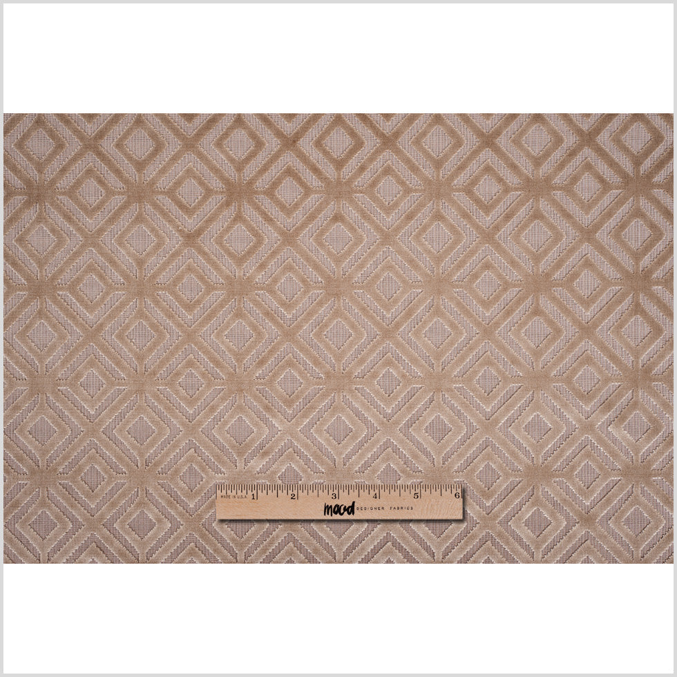 Camel Geometric Cut Velvet