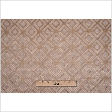 Camel Geometric Cut Velvet