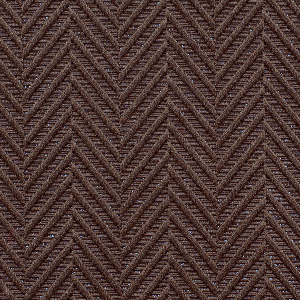 Brown Herringbone Cut Velvet