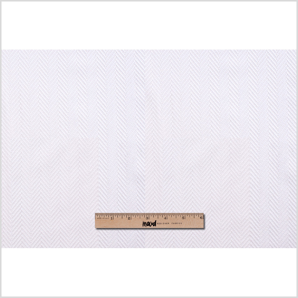 Ivory Herringbone Cut Velvet
