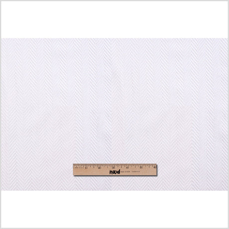 Ivory Herringbone Cut Velvet
