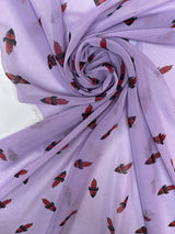 Polyester Chiffon Printed Red Purple