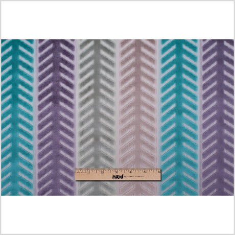 Multicolor Geometric Cut Velvet
