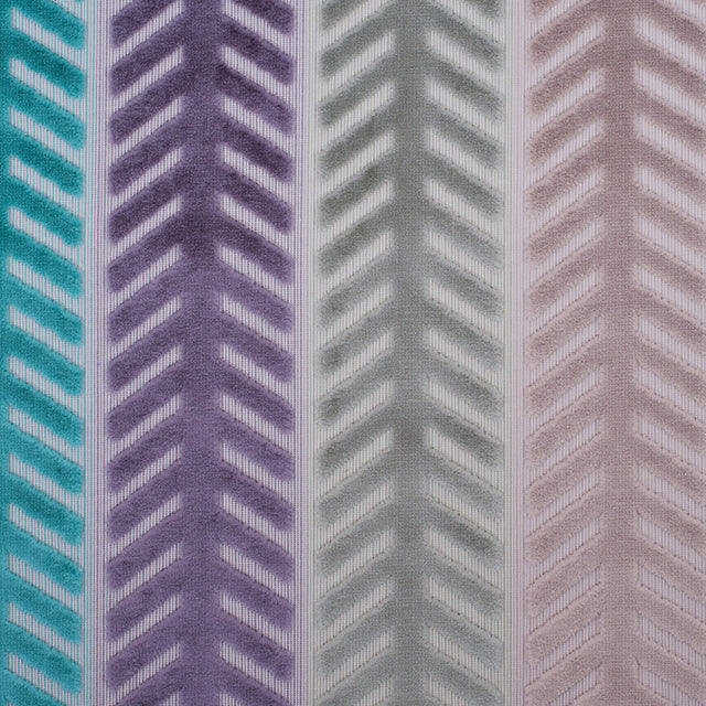 Multicolor Geometric Cut Velvet