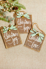 4.5" Christmas Gives Hope/Love/Joy Ornament
