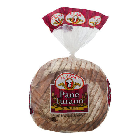 Turano 10 1/2" Sliced Pane Turano Bread 32 oz. - 8/Case