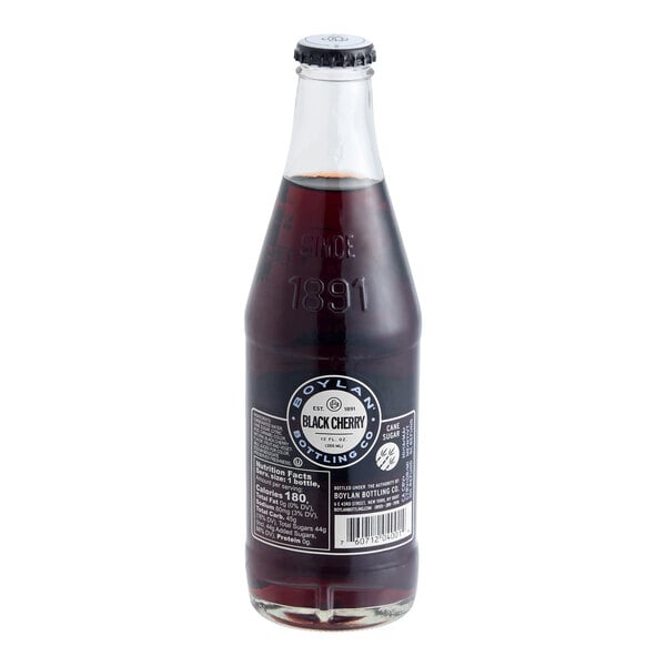 Boylan Bottling Co. 12 fl. oz. Black Cherry Soda - 24/Case