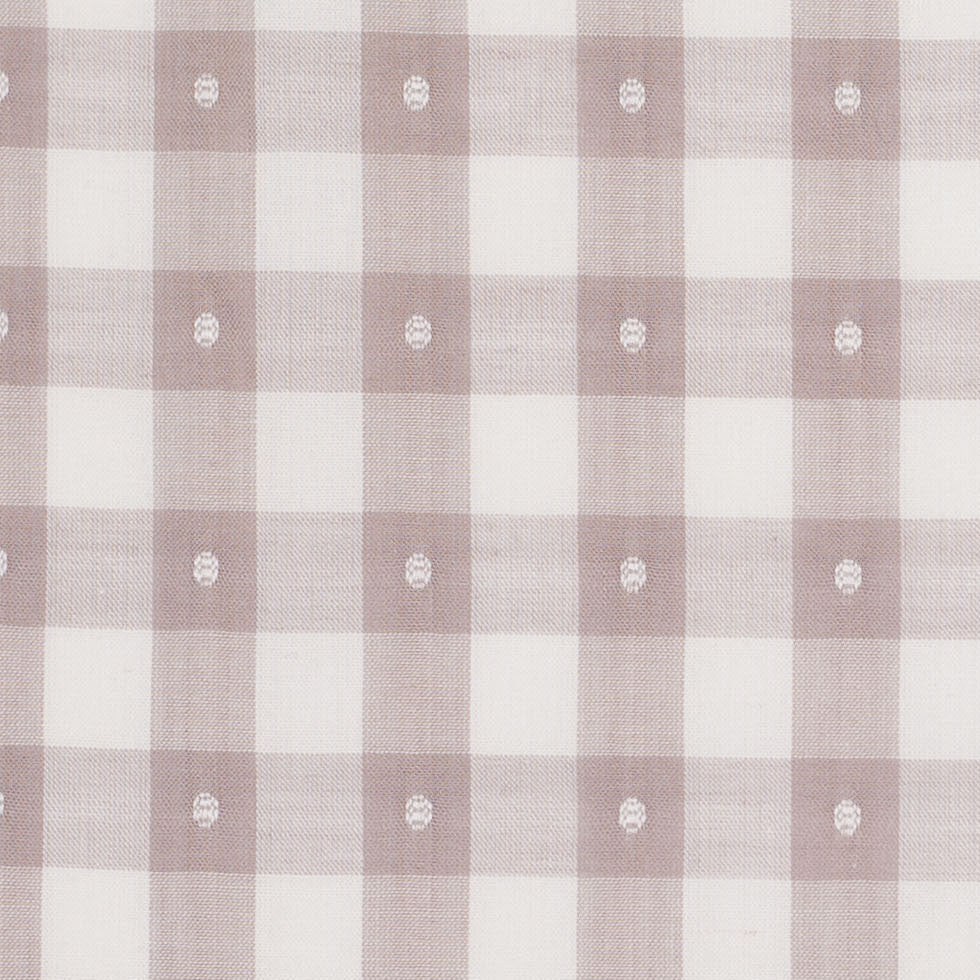 Steven Alan Beige/Ecru Checkered Cotton Shirting
