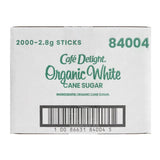 Cafe Delight Organic White Sugar Packet 2.8 Gram - 2,000/Case