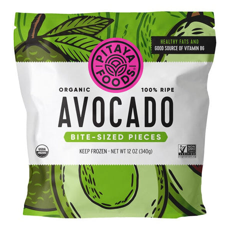 Pitaya Foods IQF Organic Avocado Pieces 12 oz. - 8/Case