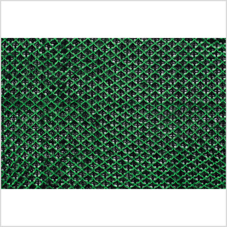 Lacey Diamonds Acrylic Knit - Black and Bright Green