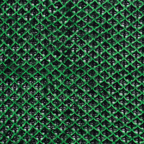 Lacey Diamonds Acrylic Knit - Black and Bright Green